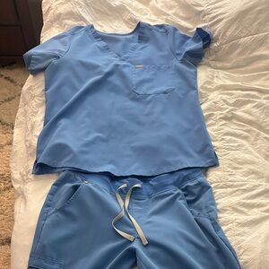 Figs Blue Scrub Set